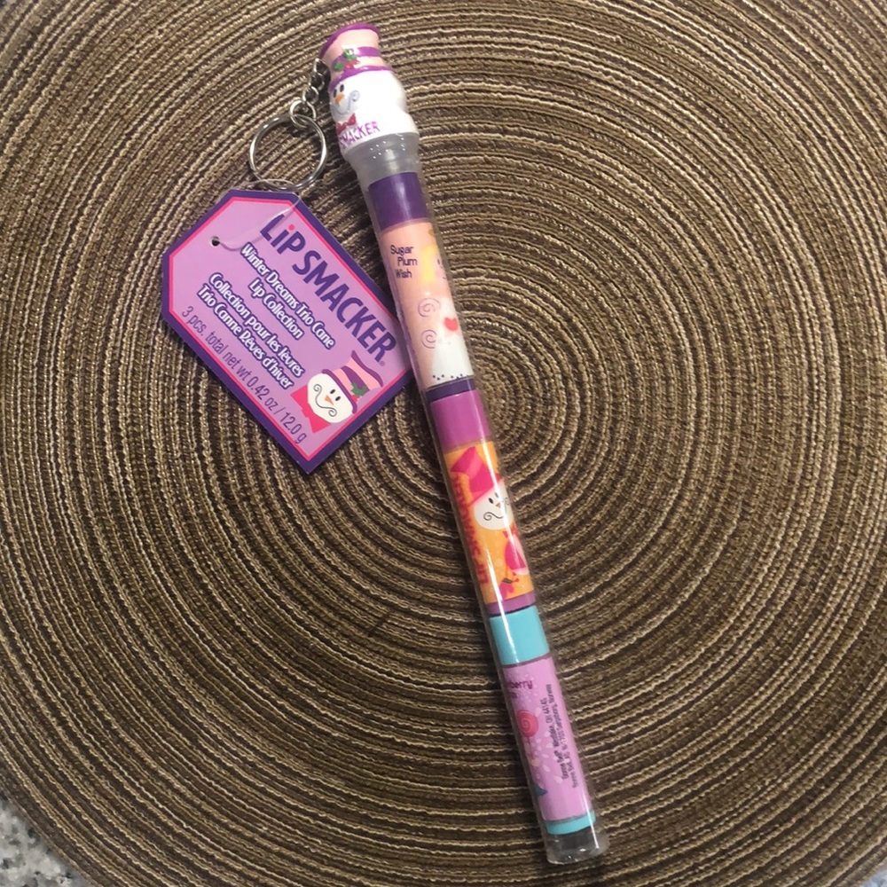 Lip Smacker Trio with Collectible Snowman Keyring